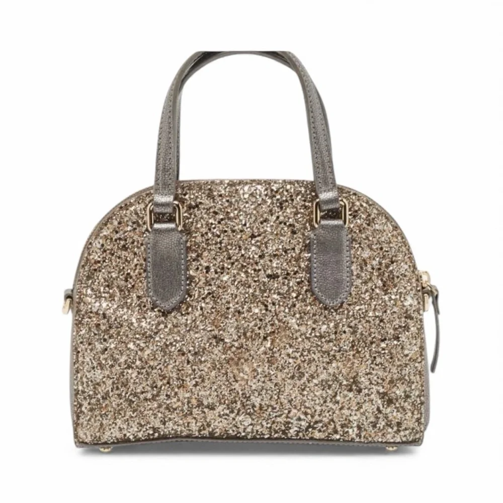 Kate Spade Laurel Glitter Mini Reily Elegant Glittery Handbag